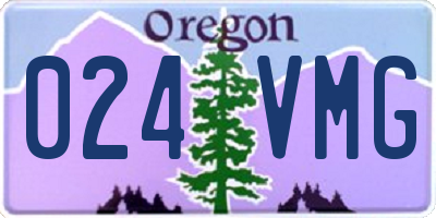 OR license plate 024VMG