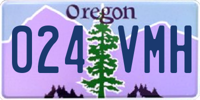 OR license plate 024VMH