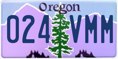 OR license plate 024VMM