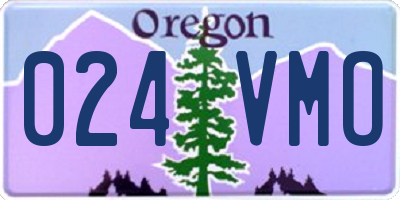 OR license plate 024VMO