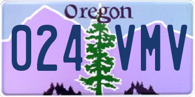 OR license plate 024VMV