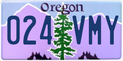 OR license plate 024VMY
