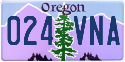 OR license plate 024VNA