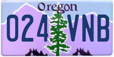 OR license plate 024VNB