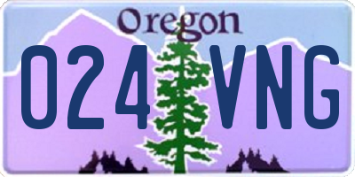 OR license plate 024VNG