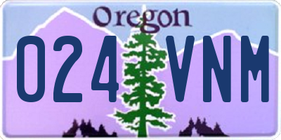 OR license plate 024VNM