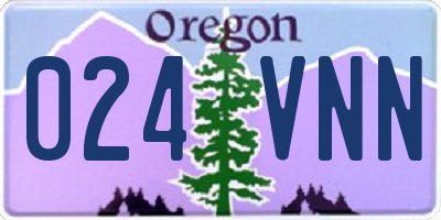 OR license plate 024VNN
