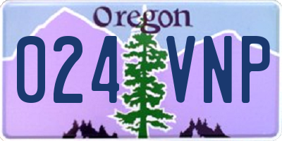 OR license plate 024VNP