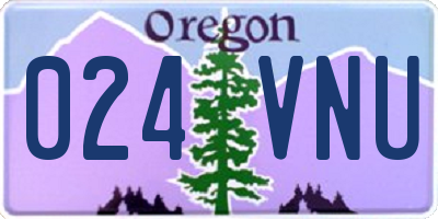 OR license plate 024VNU