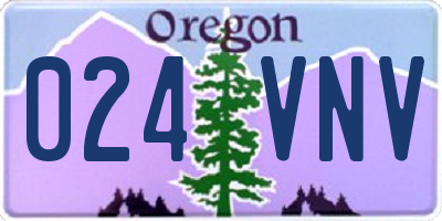 OR license plate 024VNV