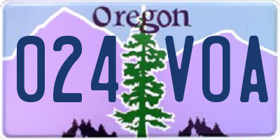 OR license plate 024VOA