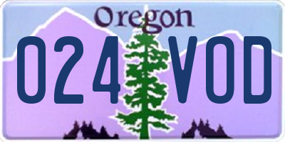 OR license plate 024VOD