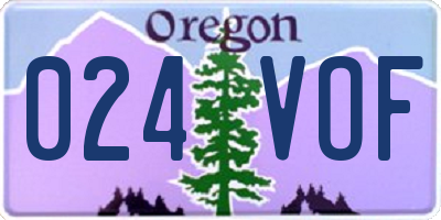 OR license plate 024VOF