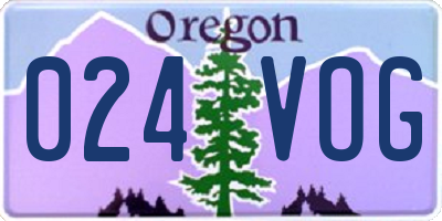 OR license plate 024VOG