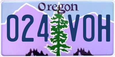 OR license plate 024VOH