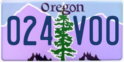 OR license plate 024VOO