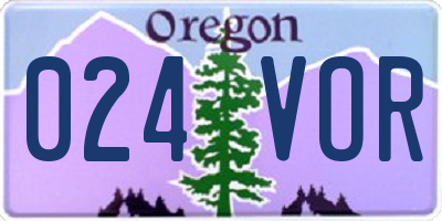 OR license plate 024VOR