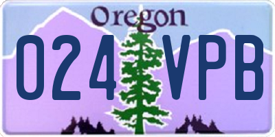 OR license plate 024VPB