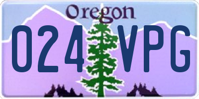 OR license plate 024VPG