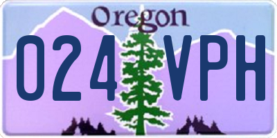OR license plate 024VPH