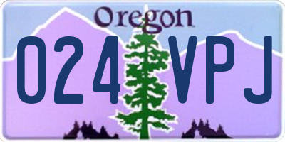 OR license plate 024VPJ