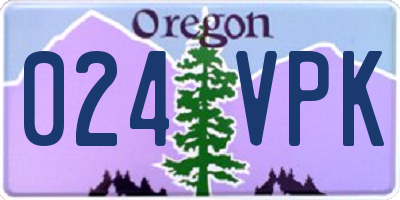 OR license plate 024VPK