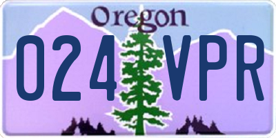 OR license plate 024VPR