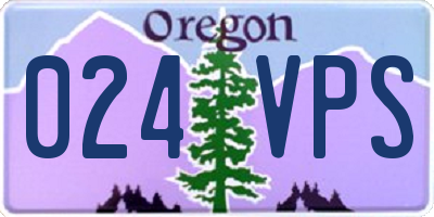 OR license plate 024VPS