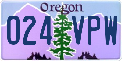 OR license plate 024VPW