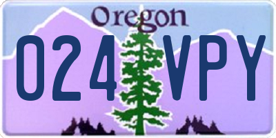 OR license plate 024VPY