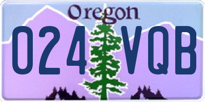 OR license plate 024VQB