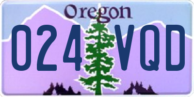 OR license plate 024VQD