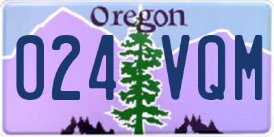 OR license plate 024VQM