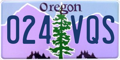 OR license plate 024VQS