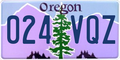 OR license plate 024VQZ