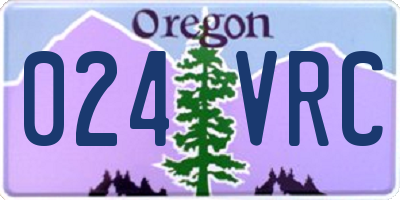 OR license plate 024VRC