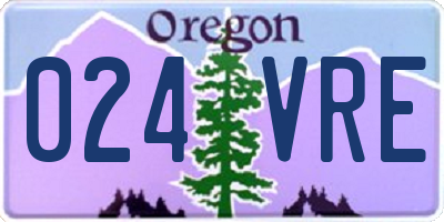 OR license plate 024VRE
