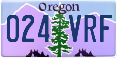 OR license plate 024VRF