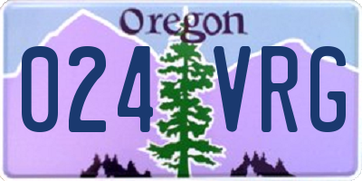 OR license plate 024VRG