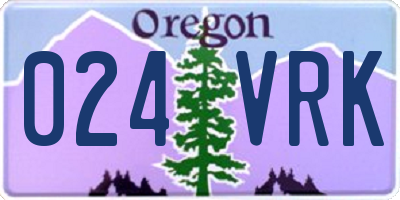 OR license plate 024VRK