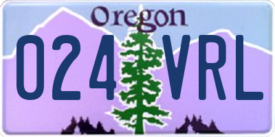 OR license plate 024VRL