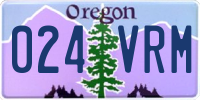 OR license plate 024VRM