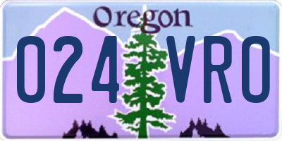 OR license plate 024VRO