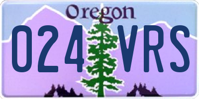 OR license plate 024VRS