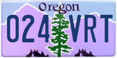 OR license plate 024VRT