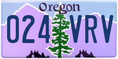 OR license plate 024VRV