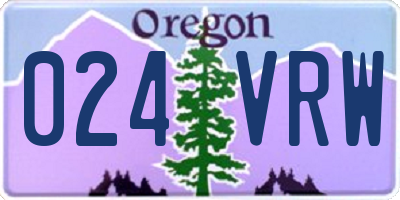 OR license plate 024VRW