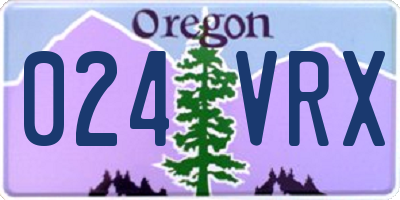 OR license plate 024VRX