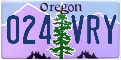 OR license plate 024VRY