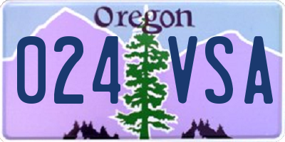 OR license plate 024VSA